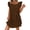 Brown, variant on Crgrtght Summer Dresses for Women Beach Sundress Ruffle Round Neck Short Sleeve Solid Casual Boho Vacation Loose Tops Dress, Beige XXL