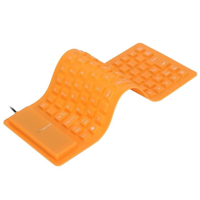Silicone Keyboard, Soft Comfortable USB Wired Silicone Keyboard Travel Keyboard Soft Keyboard With Fully Sealed Design Lightweight Portable Silent for PC Notebook Laptop