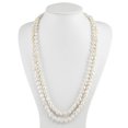 thumbnail image 2 of 9-10mm White Baroque Freshwater Cultured Pearl Endless 64 inch Necklace, 2 of 3