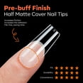 thumbnail image 3 of modelones Medium Square Nail Tips, Pre-shaped Soft Gel Tips Fake Nails False Acrylic Clear Full Cover Press on Extension Kit Gel Manicure DIY at Home 216PCS 12Sizes, 3 of 9