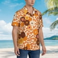 thumbnail image 5 of Fotbe Hippie Ditsy Floral Hawaiian Shirt For Men Unisex Summer Beach Casual Short Sleeve Cotton Linen Button Down Shirts-Small, 5 of 9