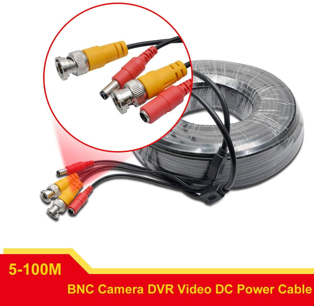 16x 100ft Security Camera BNC Video Power Cable DVR CCTV Surveillance Wire Cord 