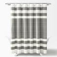 thumbnail image 2 of Lush Decor Cape Cod Stripe Yarn Dyed Cotton Shower Curtain, 72x72, Taupe, Single, 2 of 10