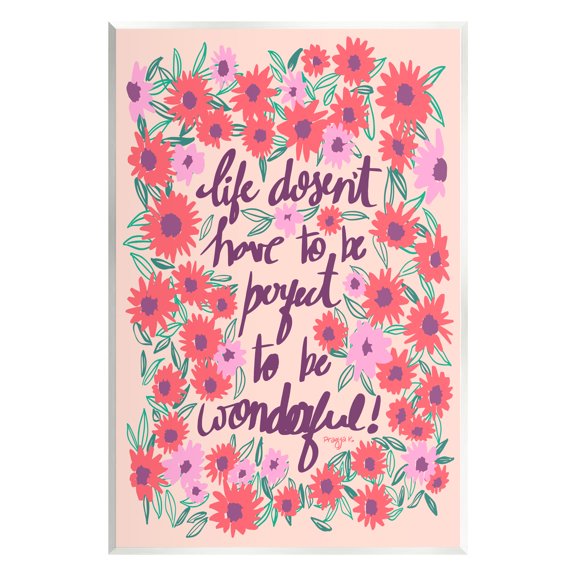 Stupell Industries Uplifting Floral Phrase Botanical & Floral Painting Unframed Art Print Wall Art, 10 x 15