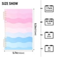 thumbnail image 2 of FORMRS 1-Subject Spiral Notebook 8" x 5" College Ruled 60 Refillable Sheet A5 Hard Cover, 2 Pack, Light Pink Stripes, 2 of 7