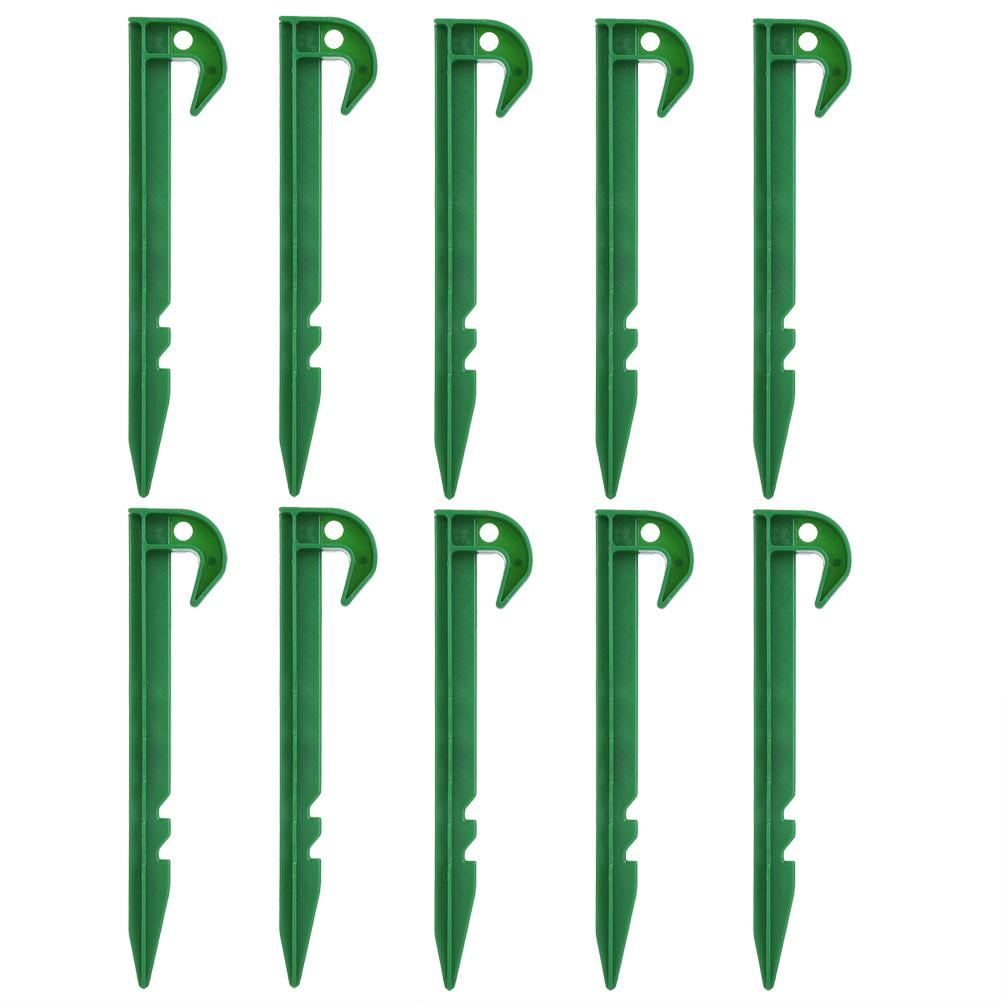 Kritne 10Pcs Ground Garden Weed Barrier Fabric Shading Net Stake Fixing