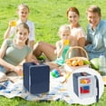 thumbnail image 1 of PEONAVET Plastic Mini Refrigerator Plastic Mini Refrigerator 2in1 Mini Fridge 4L Small Mini Bar with Cool and Heat Function Portable 110V AC Portable Small Fridge for Car Cosmetics Drinks Fruit, 1 of 1
