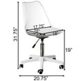 thumbnail image 6 of Clear Acrylic Desk Chair - Armless Office Chair, Height Adjustable, Rolling Chair - Modern Ghost Chair, Perfect for Home Office or Vanity with Swivel Functionl, Single, 6 of 6