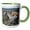 Green/White, variant on 3drose, Wild Horses, Mustangs, 11oz Mug