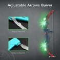 thumbnail image 5 of SainSmart Jr. Kids Bow and Arrows 2 Sets, Light Up Archery Set with 6 Suction Cups Arrows, Outdoor Hunting Game for 8-12 Toddlers, 5 of 6