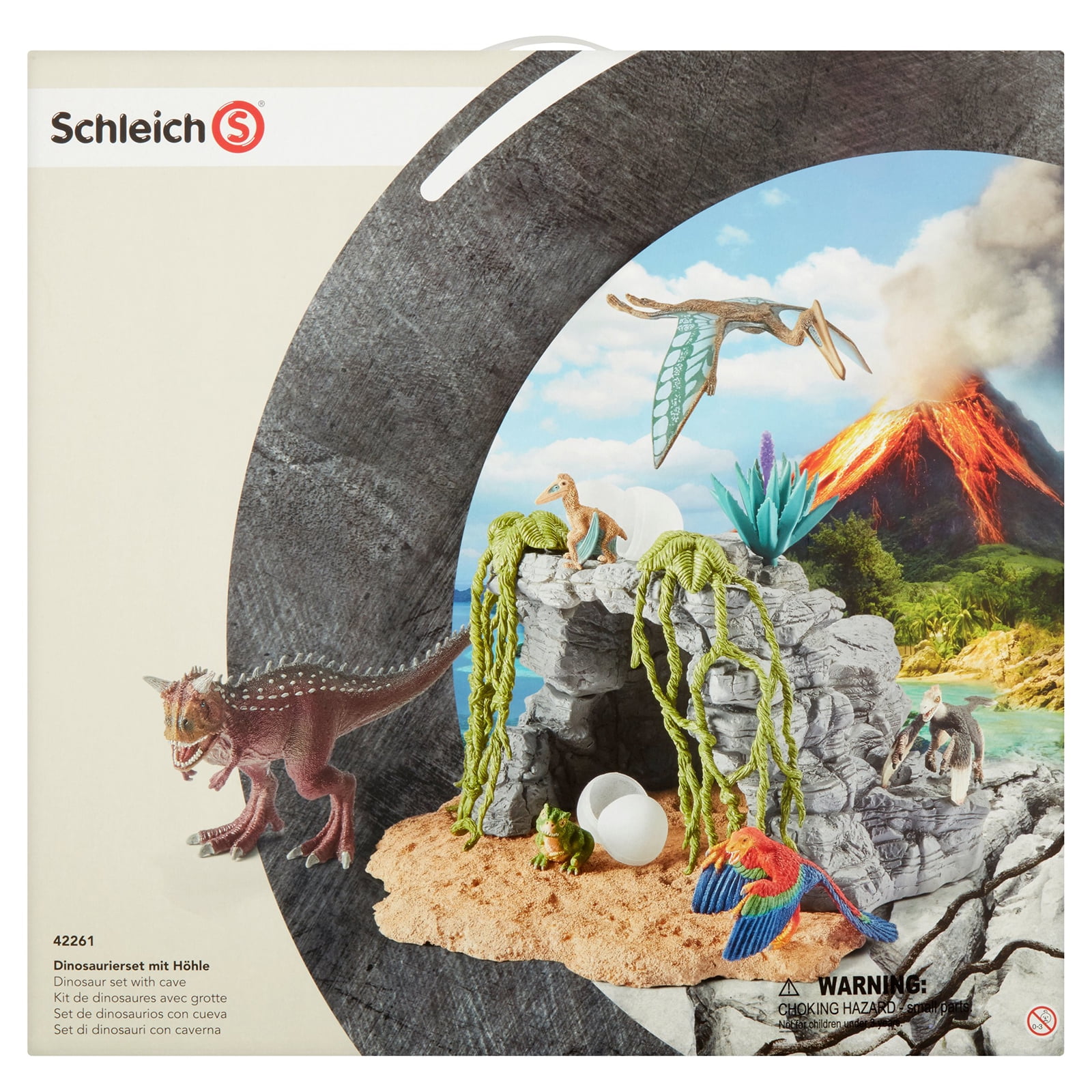 schleich dinosaur set with cave