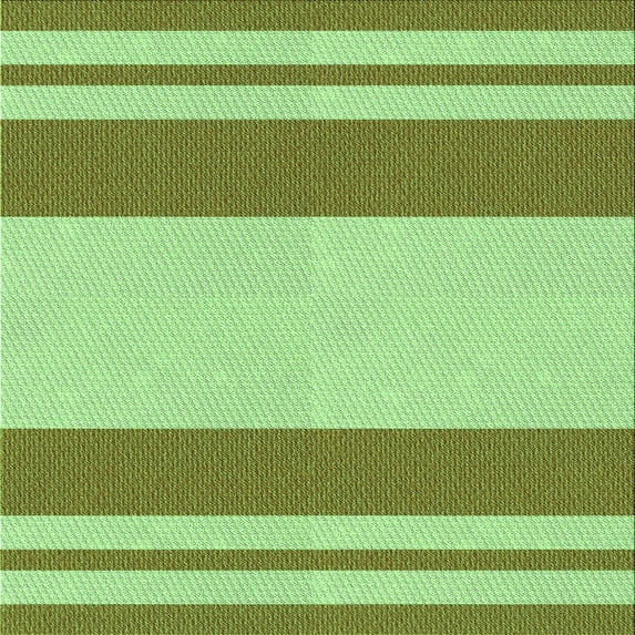 Ahgly Company Machine Washable Indoor Square Transitional Jade Green Area Rugs, 7' Square