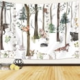thumbnail image 2 of Animal World Tapestry Rustic Farmhouse Forest Psychedelic Wall Tapestry Cute Funny Animals Resting Under The Tree Bedroom Living Room Decor (60X40inch), 2 of 3