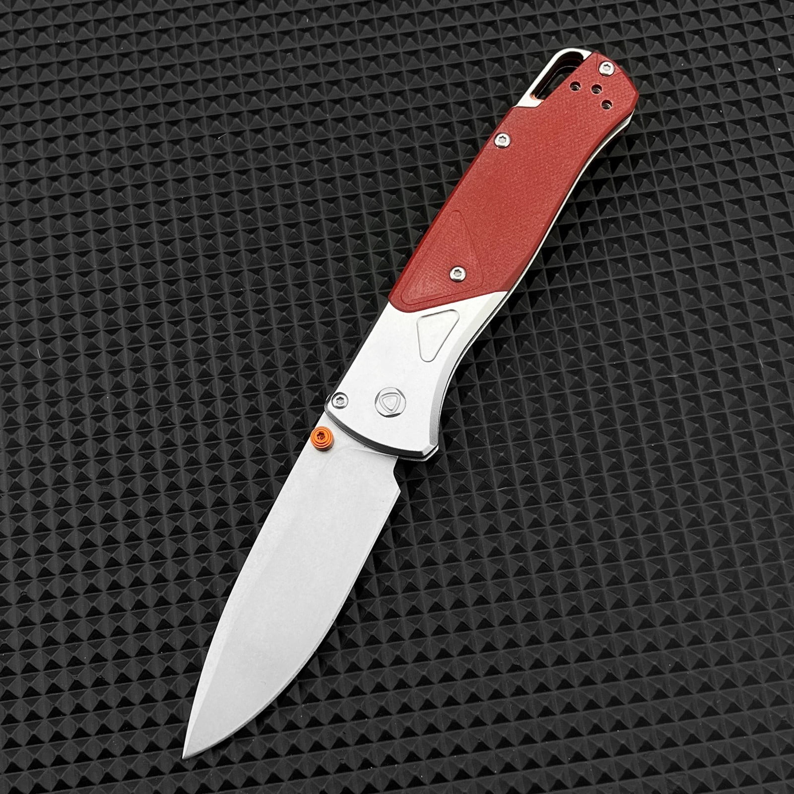 2.95" D2 Steel EDC Pocket Knife, G10 Handle Folding Knife with Lanyard Hole & Pocket Clip for Camping, Hiking, Everyday Carry