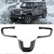 thumbnail image 2 of 3pcs Carbon Fiber Texture Steering Wheel Decoration Molding Trim Fit for Jeep Wrangler JL 2018 +, 2 of 3