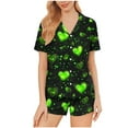 thumbnail image 3 of Vetsdori Valentines Pajama Sets for Women Loungewear Spring Sleepwear Valentines Day Shorts & Top Gifts for Girlfriend Home Womens Pajamas Collared, 3 of 9