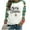 White, variant on Womens Tops Plus Size Christmas Printed Round Neck Long Sleeve Casual Loose Capless Sweatshirt White S