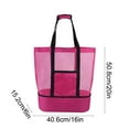 thumbnail image 6 of Yooshoverk Dry Wet Separated Beach Bag Large Insulated Tote Cooler Bag Mesh Pocket Aluminum Lining Pool Bag Shoulder Strap Eco Friendly, 6 of 6