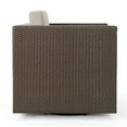 thumbnail image 4 of Noble House Puerta Outdoor Wicker Swivel Chair with Ceramic Grey Cushion, 4 of 23