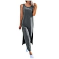 thumbnail image 2 of Womens Summer Dress Long Dress Casual Loose Maxi Dresses Beach Outfit 2024 Resort Women Summer Dress Sleeveless Hollow Out Lace Side Slit Summer Tank Dress Lady Night Clothes Summer Nightgowns Women, 2 of 8