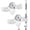 Clear, variant on Sekonow 2 Pack Broom Holder Mop Hanger - Strong Suction Cup - No Drill Removable Broom Organizer Rack Wall Mount with Hooks for Bathroom Kitchen Garage, Clear Grey