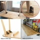 thumbnail image 4 of Bisagras autoblocantes de 2 piezas, accesorios para patas de soporte plegables, soporte de esquina para patas plegables, banco de trabajo plegable, 4 of 4