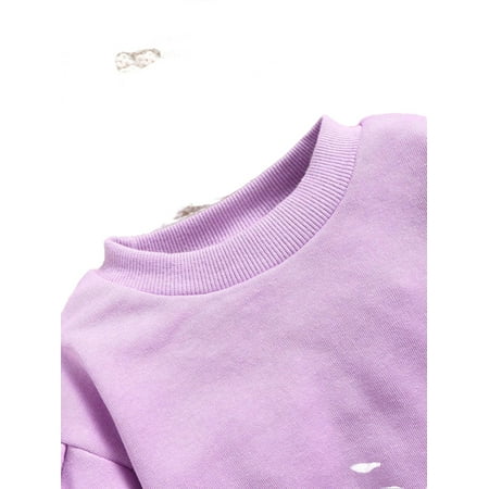 

Casual Solid Round Neck Long Sleeve Lilac Purple Baby Sets (Baby s)