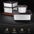 thumbnail image 3 of Stainless Steel Food Containers, Reusable Stainless Steel Lunch Box Stainless Steel Lunch Container with Lid for Outdoor Camping Trips Picnic, 3 of 7