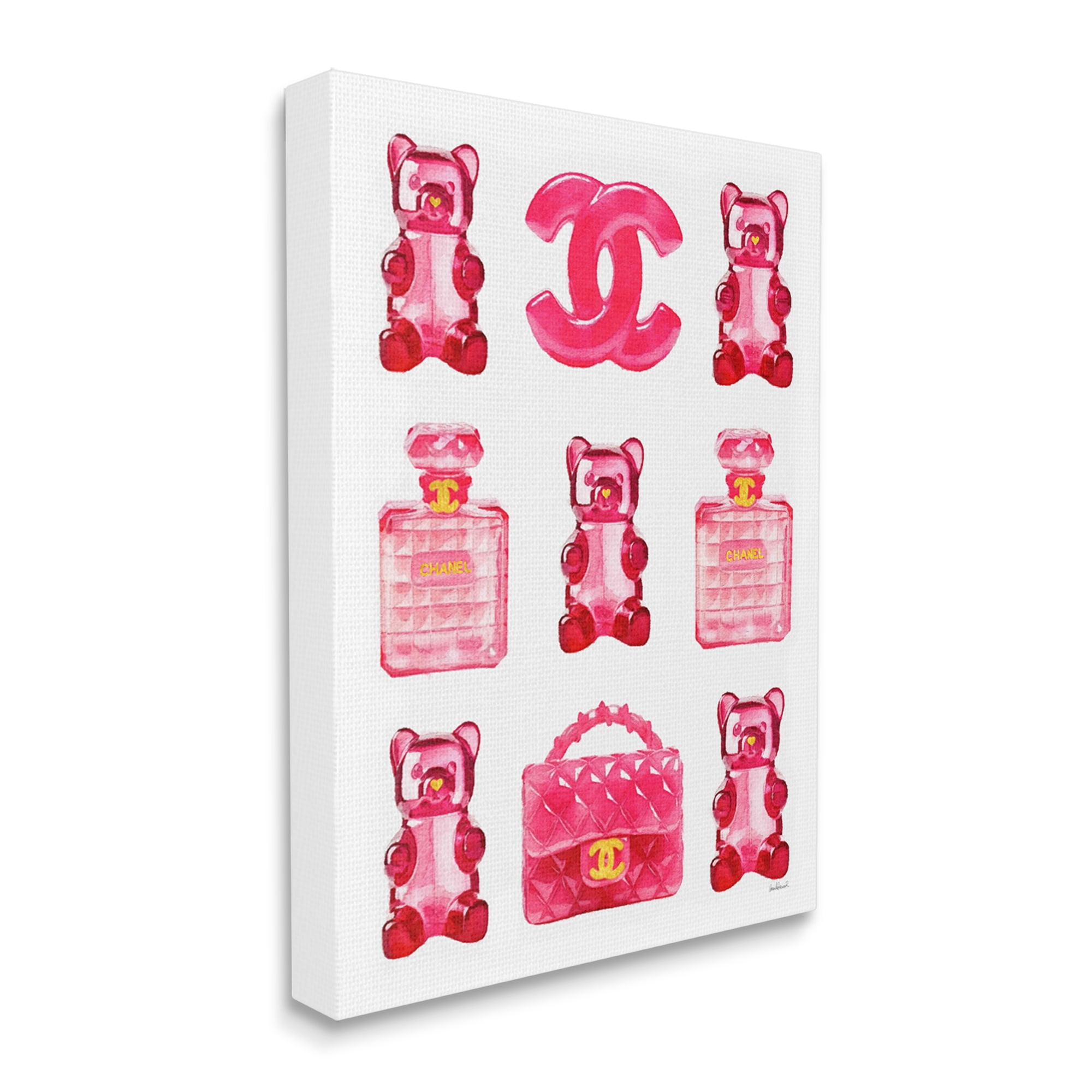 Stupell Industries Red Glam Gummy Candy Beauty & Fashion Painting Gallery Wrapped Canvas Art Print Wall Art, 24 x 30
