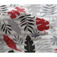 thumbnail image 4 of oneOone Viscose Chiffon Light Red Fabric Stripe & Leaves Block Quilting Supplies Print Sewing Fabric By The Yard 42 Inch Wide, 4 of 4