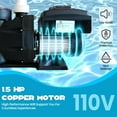 thumbnail image 4 of EastVita 1.5HP Above/In Ground Pool Pump – Variable Speed 3000-9000 GPH, 110V Self-Priming Pump with 1100W Powerful Copper Motor, 4 of 8