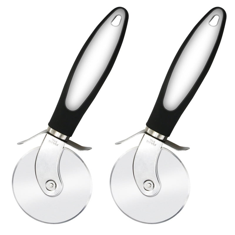 Farberware Professional Jumbo Non-Stick Stainless Steel Pizza Cutter in Black