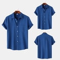 thumbnail image 4 of Hessimy Men's Hawaiian Shirt Short Sleeve Floral Button Down Shirts Tropical Holiday Beach Shirts,Floral(Blue,S), 4 of 9