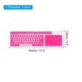 thumbnail image 2 of Pc Keyboard Cover Skin Silicone Desktop Keyboard Skin 17.3"x5.3" Rose Red 1Pcs, 2 of 5