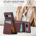 thumbnail image 4 of Allytech Google Pixel 7A Wallet Case, Cards Holder Back Cover Slim Fit Drop Protection Shockproof Kickstand Wallet Phone Case Cover for Google Pixel 7A - Red, 4 of 8