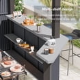 thumbnail image 4 of ALAULM 10' X 10' Outdoor Hardtop Grill Gazebo, Steel BBQ Gazebo with Multi-Tier Shelves Permanent & Independent Countertop for Patio Backyard Lawn Garden (Dark), 4 of 8