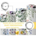 thumbnail image 6 of Spring Floral Pig Blackout Curtains for Bedroom/Living Room, Thermal Insulated Kitchen Curtains, Weeping Flowers Leaves Farmhouse Watercolor Grommet Darkening Window Treatment Drapes 52"x63"x2, 6 of 8