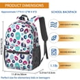 thumbnail image 3 of Blue and Pink Leopard Print 17" School Backpacks for Teens,Waterproof Oxford Fabric,S-Shape Padded Straps for School,Travel,Hiking,Camping, 3 of 6