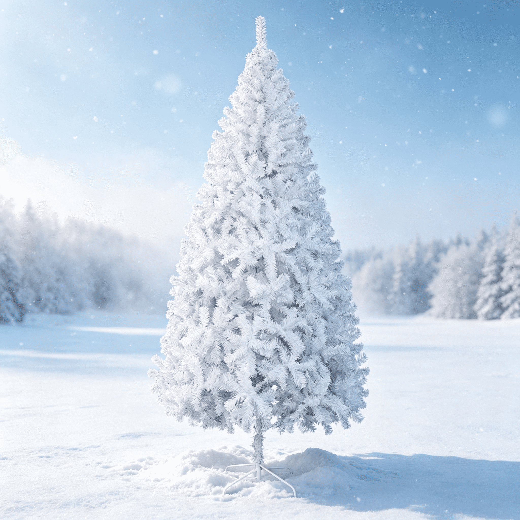 Astoutdoor 5 ft Artificial Christmas Tree, Unlit Hinged Pine Tree with 480 Branch Tips and Metal Stand, White