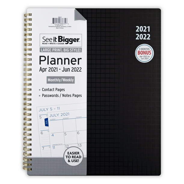 PlanAhead See it Bigger Large Monthly/Weekly Planner