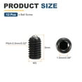 thumbnail image 2 of Ball Point Set Screws,M3x5mm Carbon Steel Hex Socket Grub Screw, Pack of 12, 2 of 6