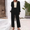 thumbnail image 3 of qolati Blazer Sets for Women 2 Piece Business Casual Outfits 2024 Dressy Casual Opend Front Long Sleeve Blazer and Pants Work Office Suit Set, 3 of 7