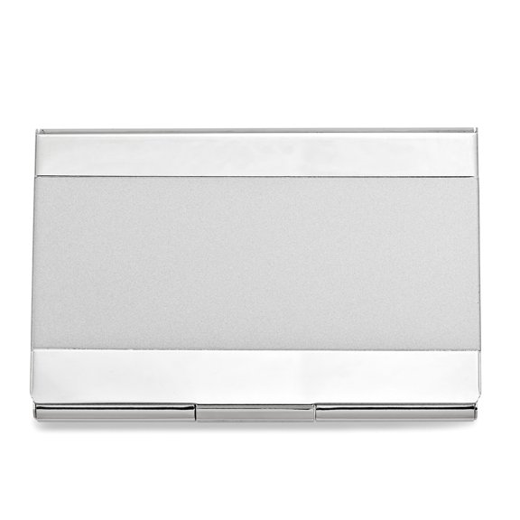 FB Jewels Nickel-plated Matte & Polished Business Card Case