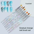 thumbnail image 2 of Soumake 8-Piece Flower Nail Art Brush Set – Soft Bristles, Gradient Colors, Non-Slip Handle for Precise Nail Liner & Dotting Designs, 2 of 7