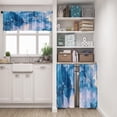 thumbnail image 2 of 36 Inch Kitchen Curtains Cyan Blue Marble Texture Abstract Art Window Curtains and Valances Set of 3,Mixing Colorful Modern Art Background Short Tier Curtain,Vintage Small Kitchen Decor, 2 of 6