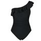 thumbnail image 4 of Trajes de baño de una pieza para mujer Trajes de baño monokinis con volantes asimétricos, 4 of 5
