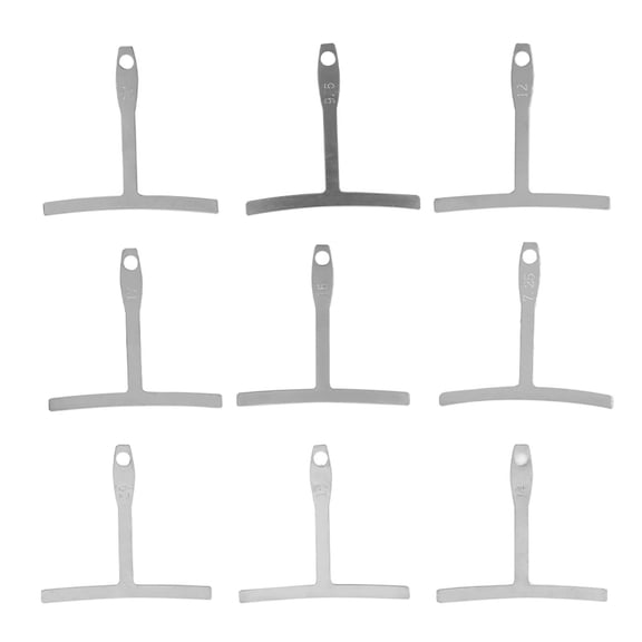 9 Pcs Universal Understring Radius Gauge for Guitar Bass Bridge Fingerboard Saddle 7.25''~20''