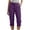 88Purple457, variant on XAOFW Capri Pants For Women Casual Solid Color Straight Leg Cargo Pants With Button Front For Summer Comfort And Daily Wear Breathable Bottom L