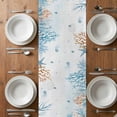 thumbnail image 6 of Crab Table Runner - 60 Inch Long, Kitchen Dining Table Runner Dresser Scarves, Blue Coastal Starfish Ocean Coral Nautical Farmhouse Decor for Coffee Tables Wedding Party Banquet, 6 of 8