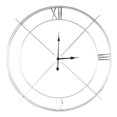 thumbnail image 1 of Horloge Ronde en Métal de Couleur Argent, 1 of 1